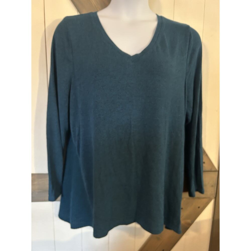 Lane Bryant Long Sleeve Tshirt Tunic Teal 18/20